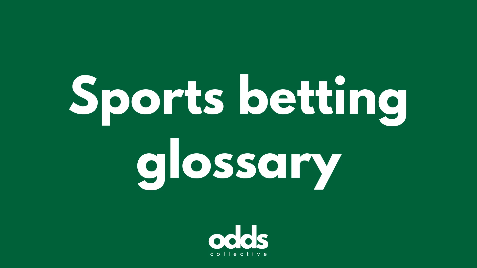 Sports betting glossary image